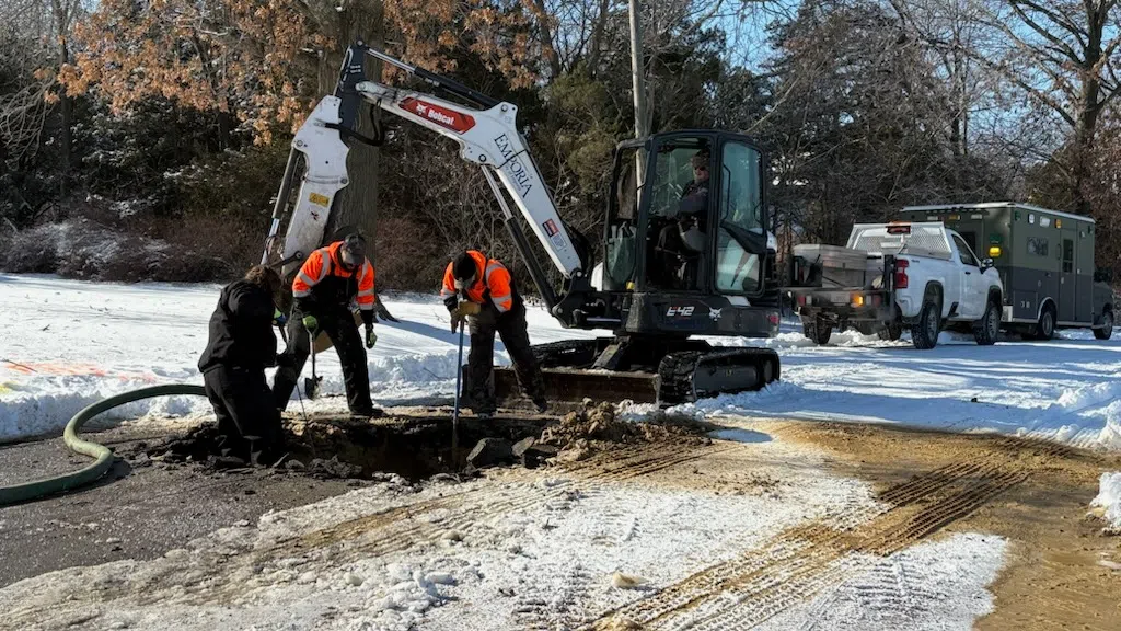 Water main break under repair in northwest Emporia