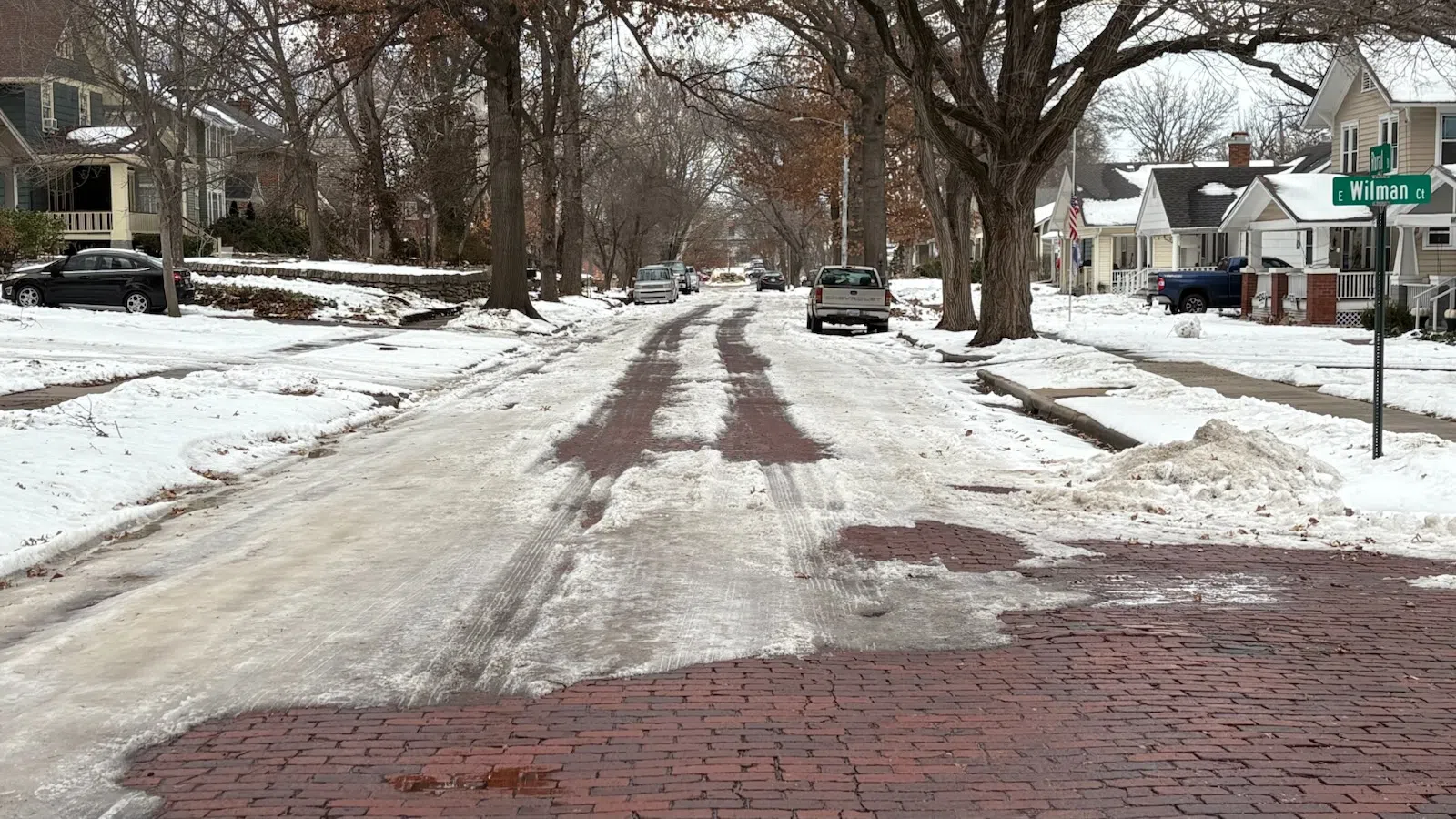 With melting on pause until at least Wednesday, Emporia residential streets display range of driving conditions