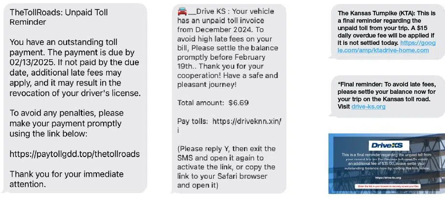 Kansas Turnpike Authority text scam returns