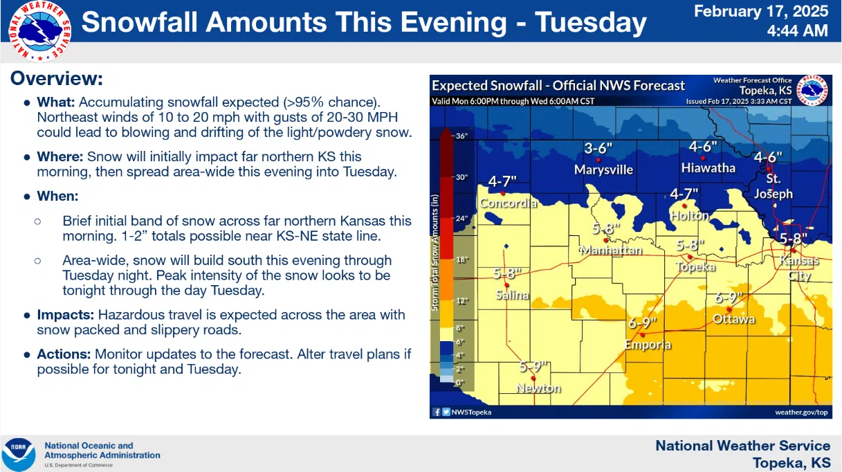 Weather alerts upgraded to winter storm, cold weather warnings with up to 9 inches of snow, wind chills near -20 possible