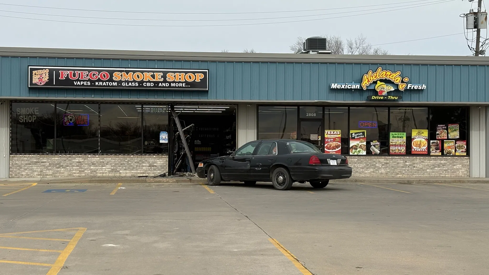 Details pending after vehicle crashes into front of far west Emporia business Monday