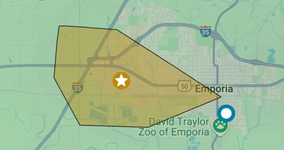 UPDATE: Power restored following major outage across Emporia Tuesday evening