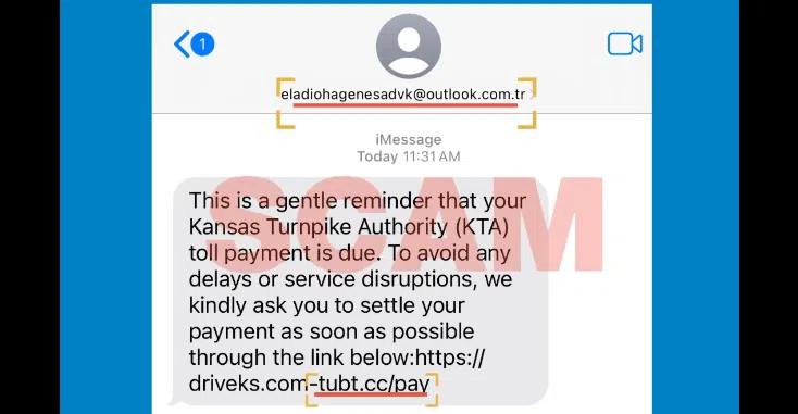 KTA echoes KDOT call to report scam texts about unpaid tolls