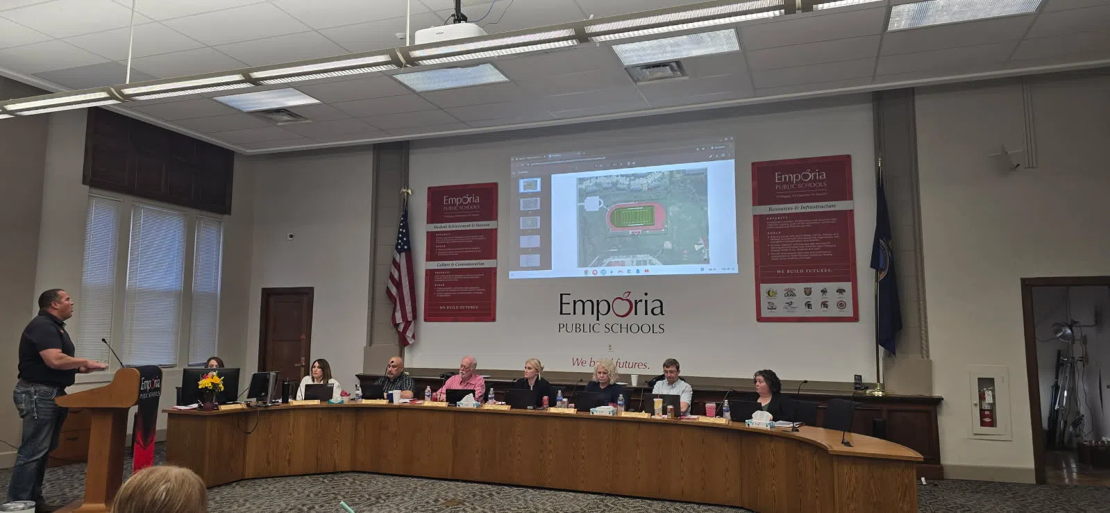 USD 253 Board considers major update to Emporia Middle School track and receives exciting announcement regarding Capturing Kids Hearts during regular meeting Wednesday evening