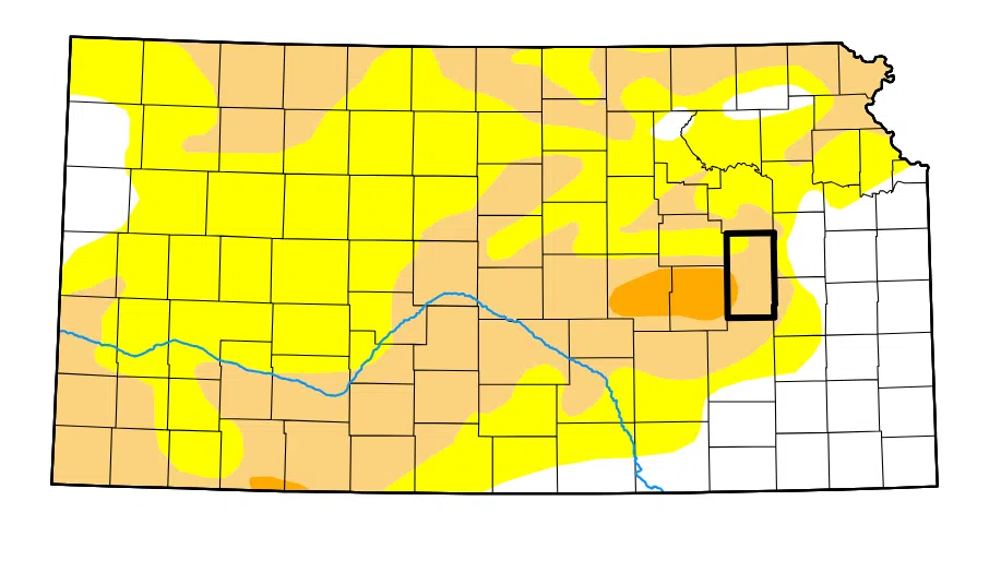 Drought Monitor map stable, meaning conditions range from abnormally dry to severe drought areawide