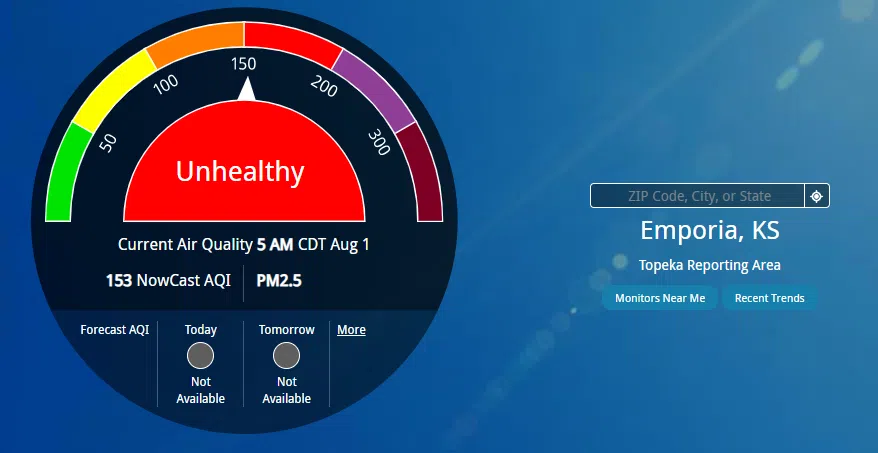 KDHE issues air quality alert due to Canadian smoke