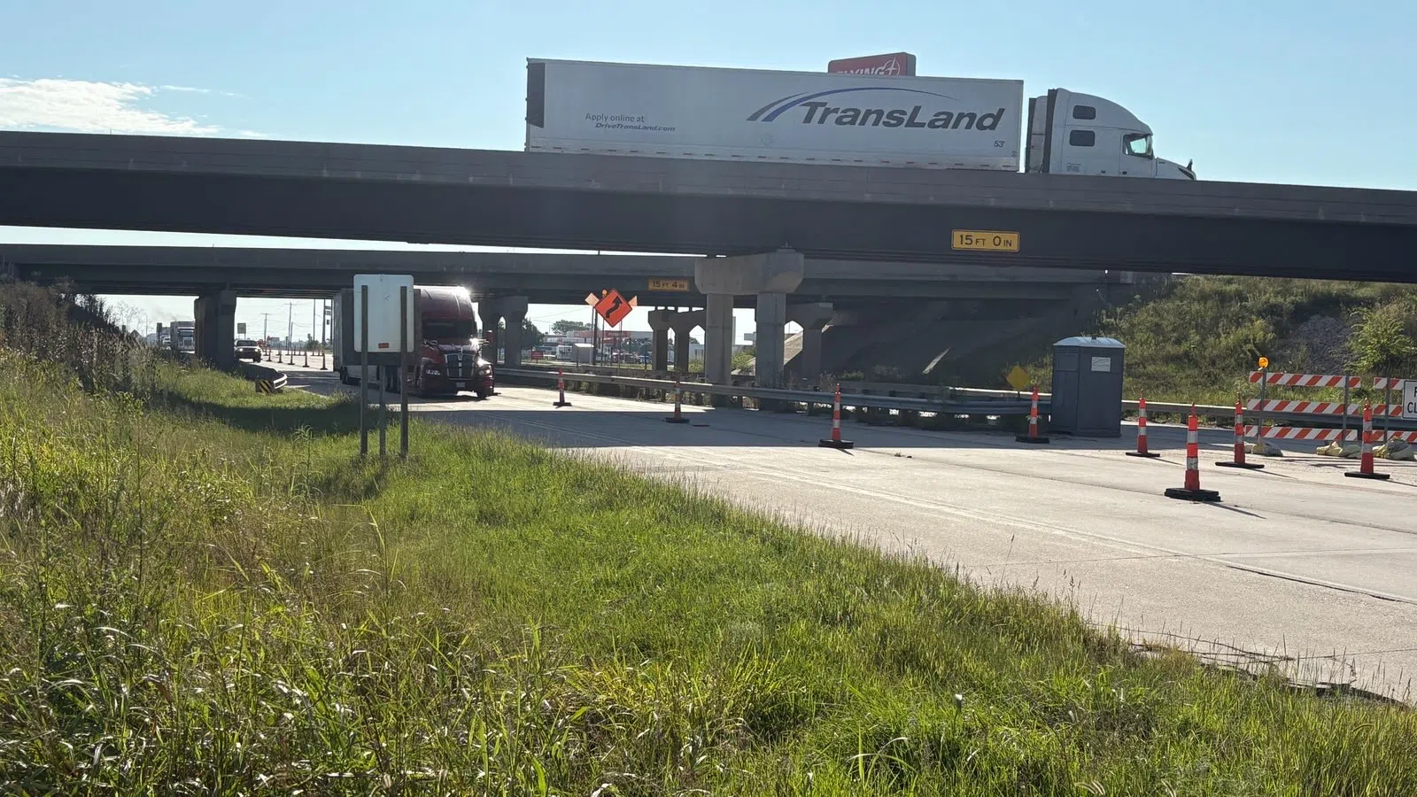 Structural work done for Turnpike bridge over US-50