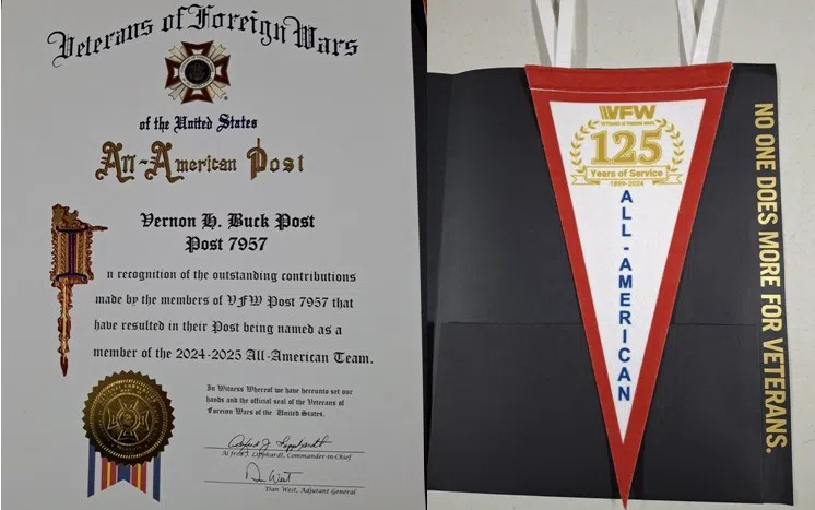 VFW Post 7957 recognized as All-American Post