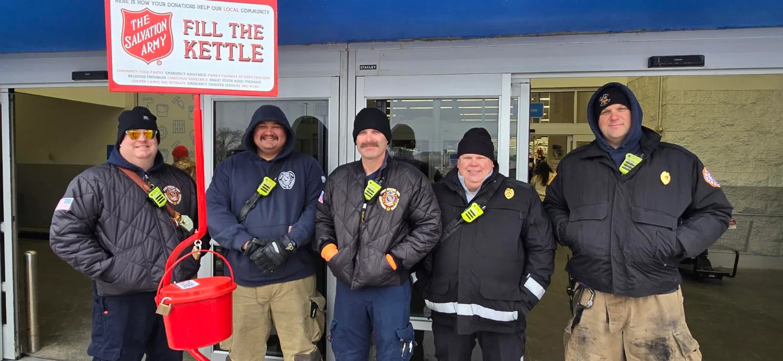 Civil servants and service clubs man kettles Saturday with annual Badges United and Lions Club efforts