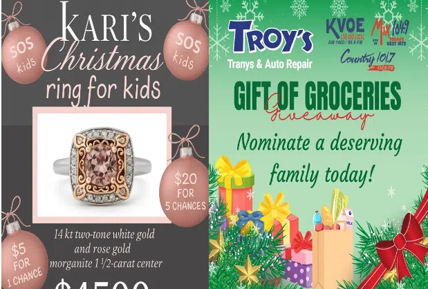 Drawings for Kari's Christmas for Kids and Gift of Groceries coming up quickly