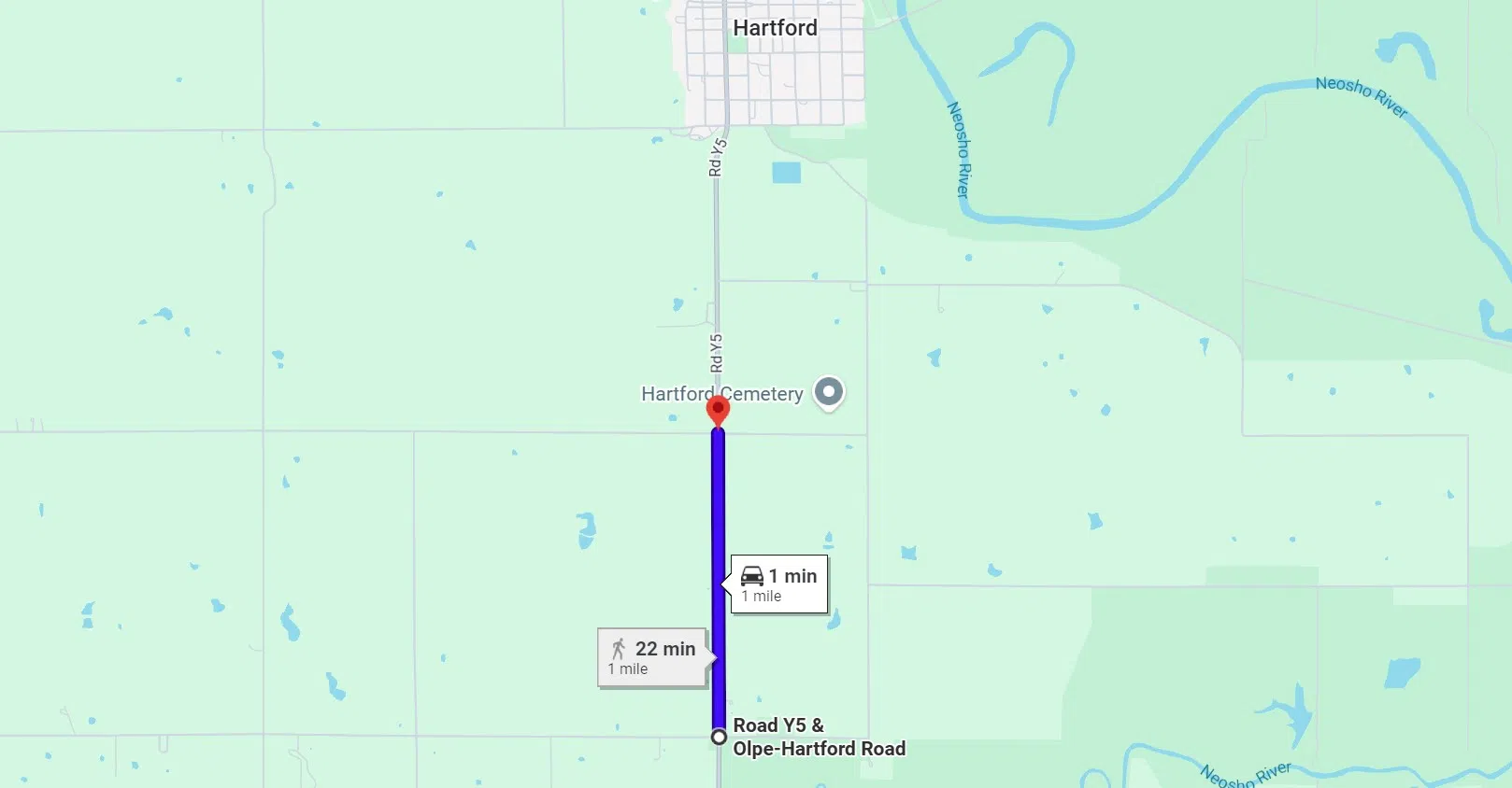 Road Y-5 reopens near Hartford after semi wreck