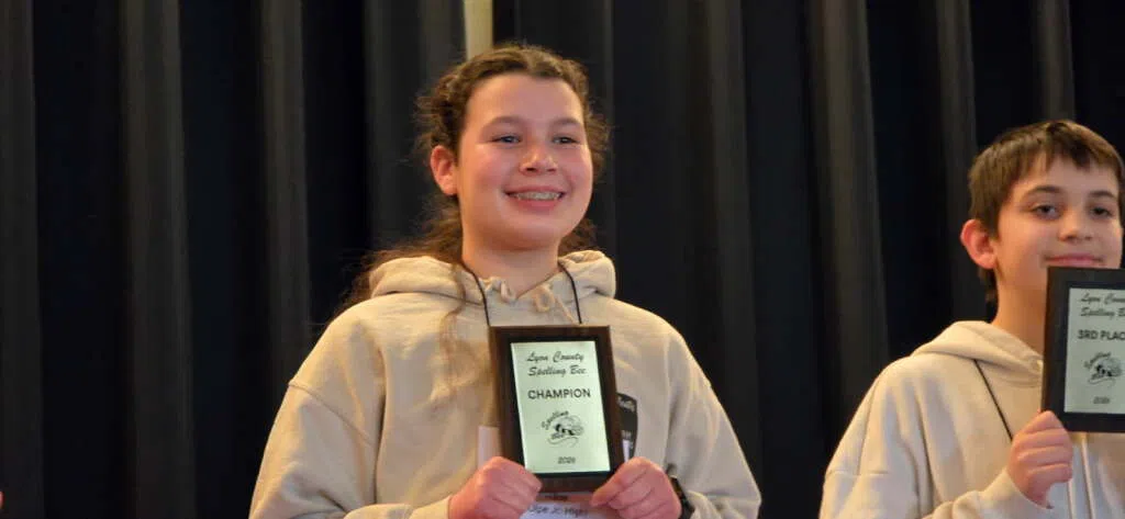 Olpe eighth-grader claims Lyon County Spelling Bee