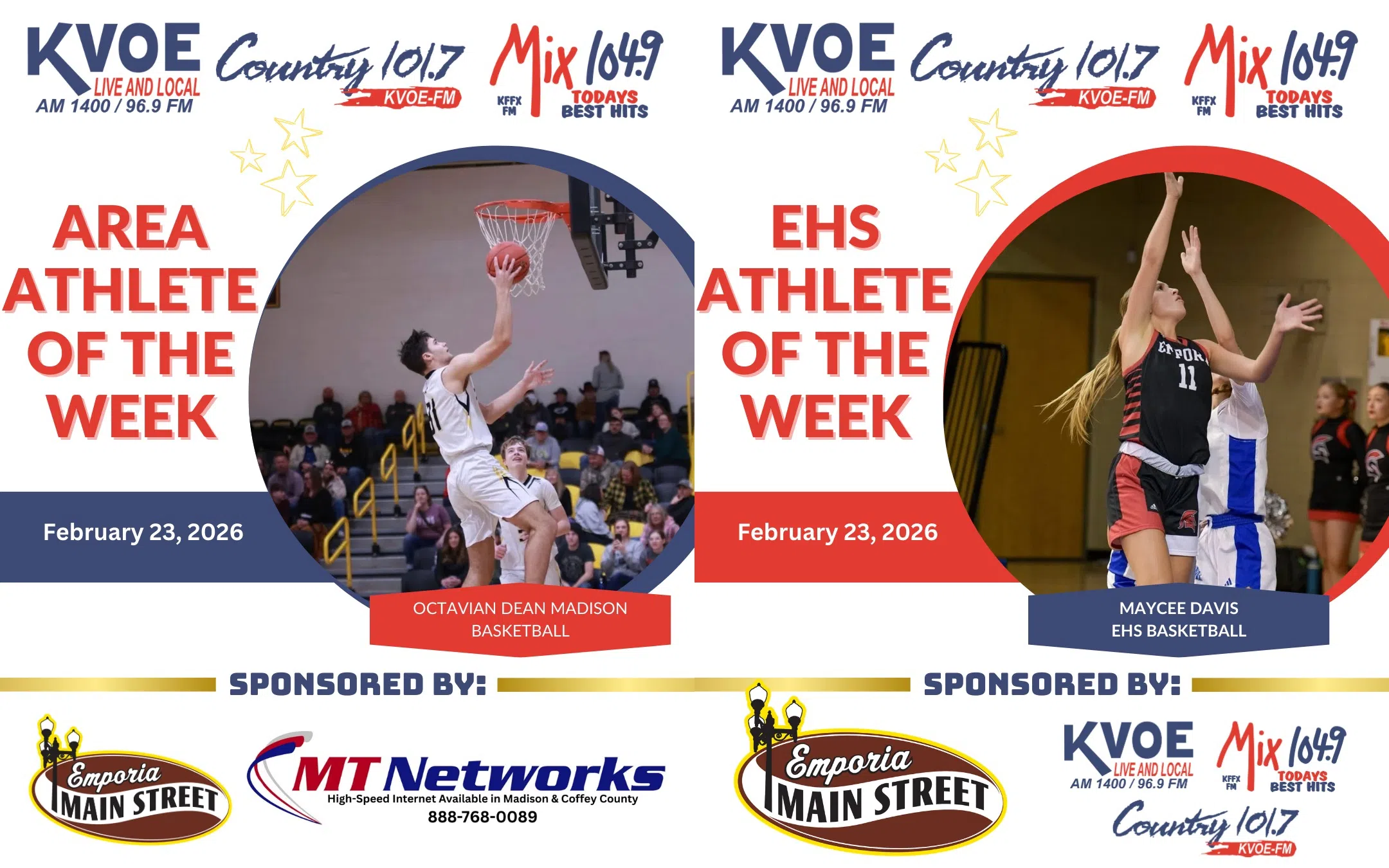 Athletes of the Week: Octavian Dean and Maycee Davis