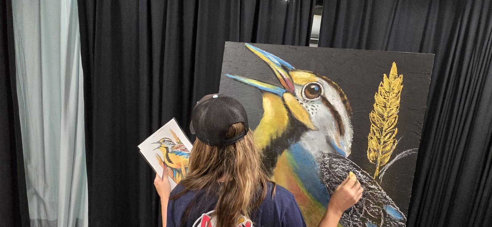 Slight alteration, same great artwork at annual Chalk Fest in downtown Emporia Saturday