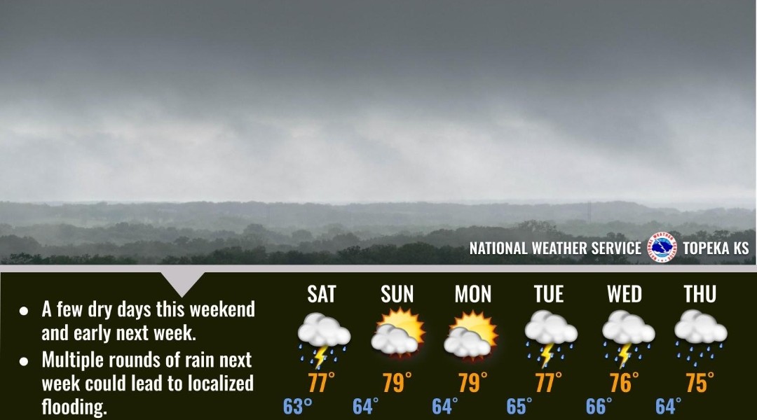 Rainfall and storm chances persist through Saturday with rainfall and potential flooding a concern into next week