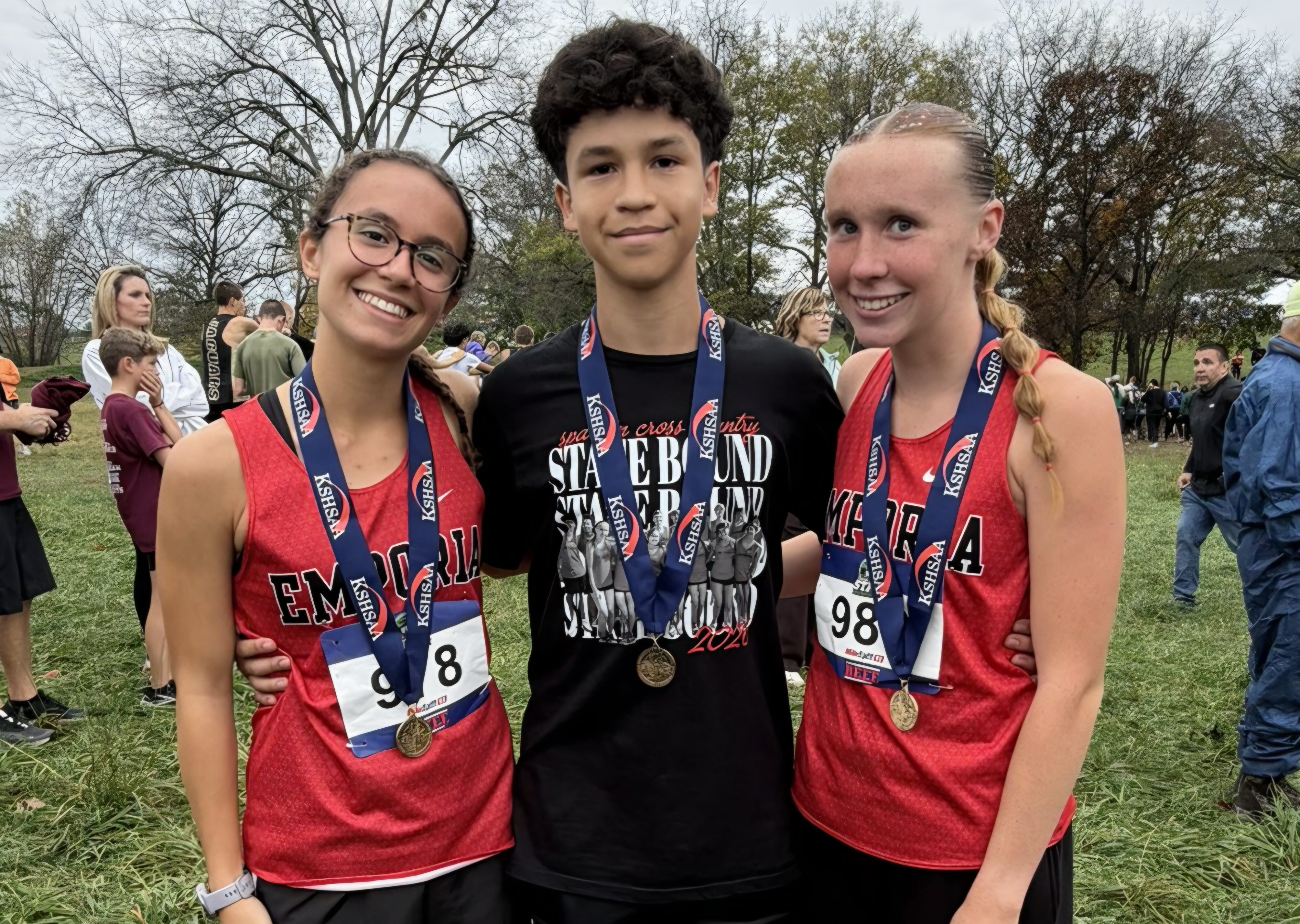 Beatty, Evans, and Delgado Net Top 20 Finishes as Emporia High Wraps Cross Country Season