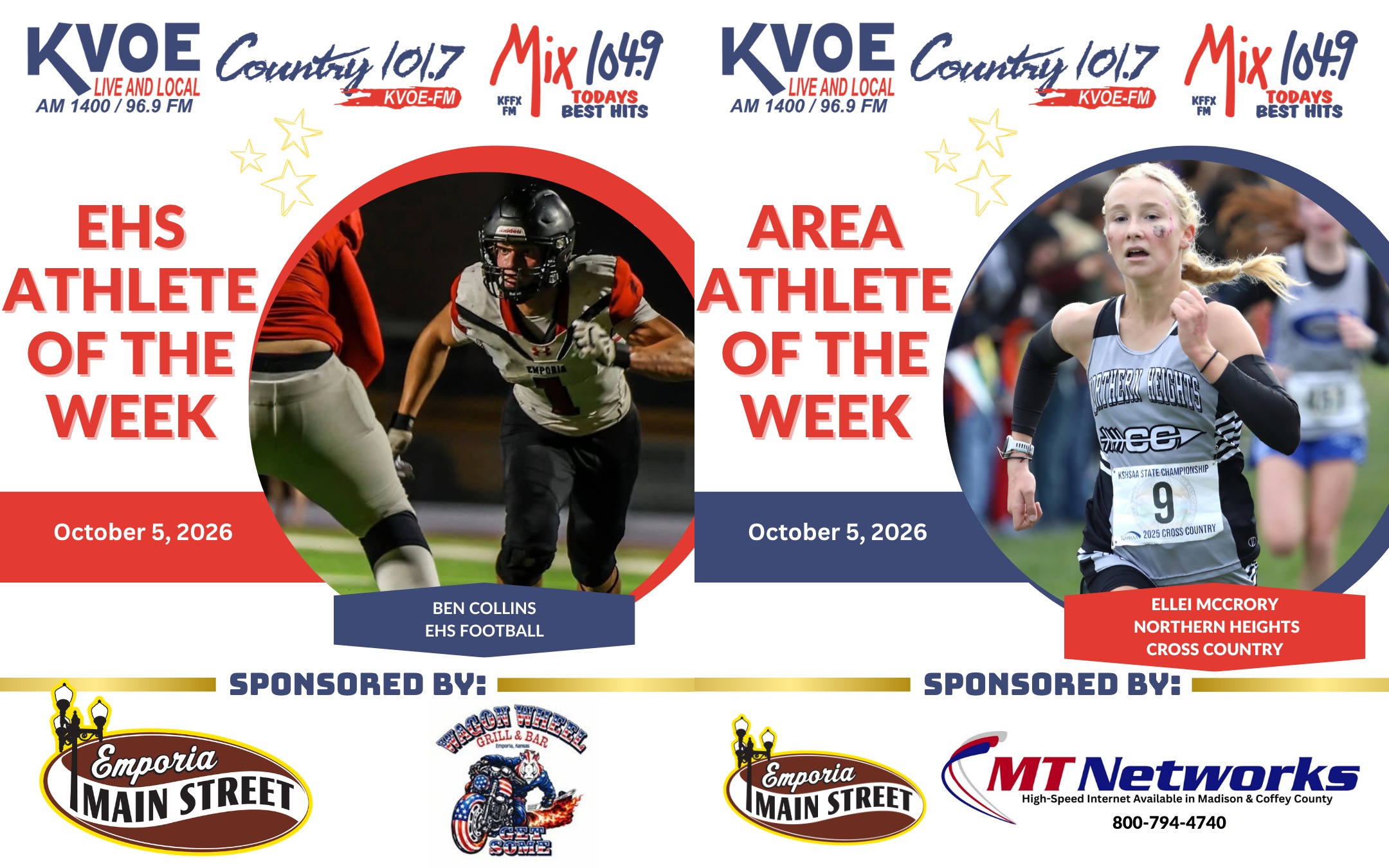 Athletes of the Week: Collins and McCrory