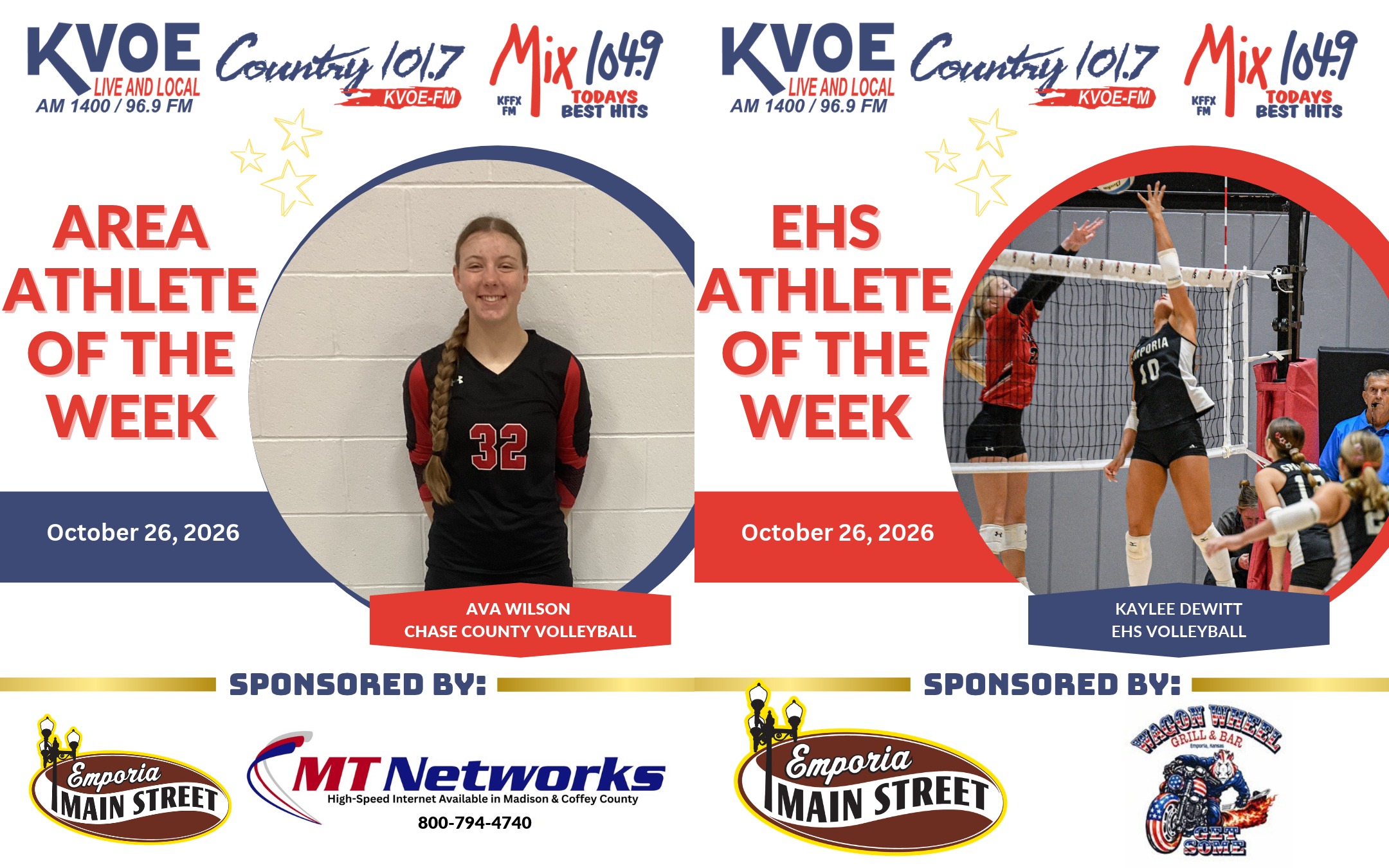 Athletes of the Week: DeWitt and Wilson