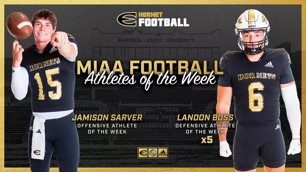 Hornet Football Doubles Up on MIAA Football Weekly Awards