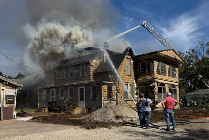 UPDATE: Residence destroyed, investigation underway, residents asked to conserve water following structure fire in Strong City Sunday