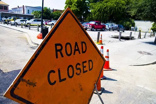 A Section of Ridge Lane Dr. is Closed Through Tomorrow