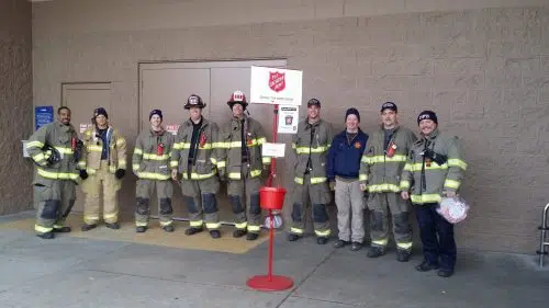 DECATUR FIRE DEPARTMENT RINGING BELLS FOR CHARITY