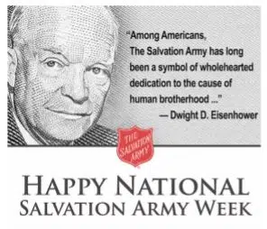 National Salvation Army Week is May 9-13, 2022