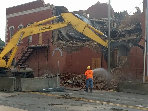 Downtown demolition work making progress 