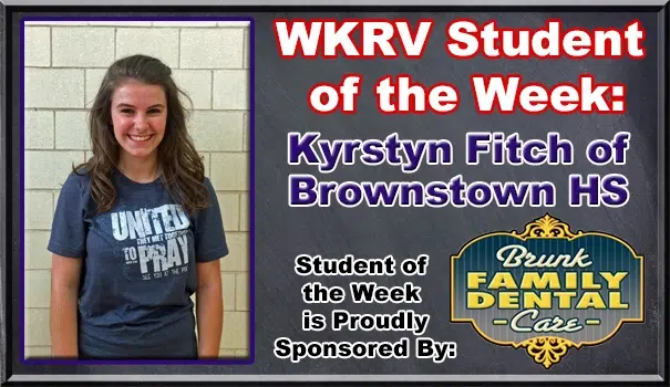 WKRV-Brunk Family Dental Care Student of the Week Kyrstyn Fitch