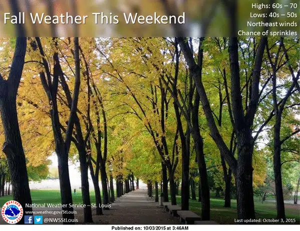 Mild weather for the weekend 