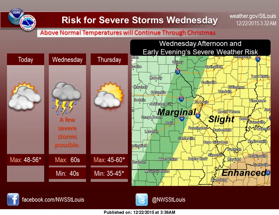 Severe weather, then a prolonged period of rain, on the way for the area 