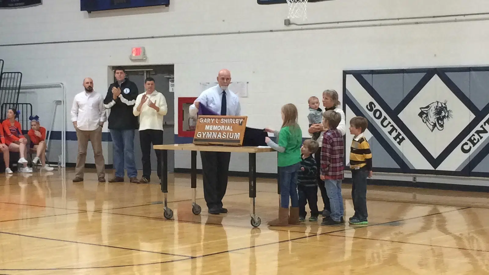 South Central HS gym officially named for Coach Shirley at Sat night ceremony