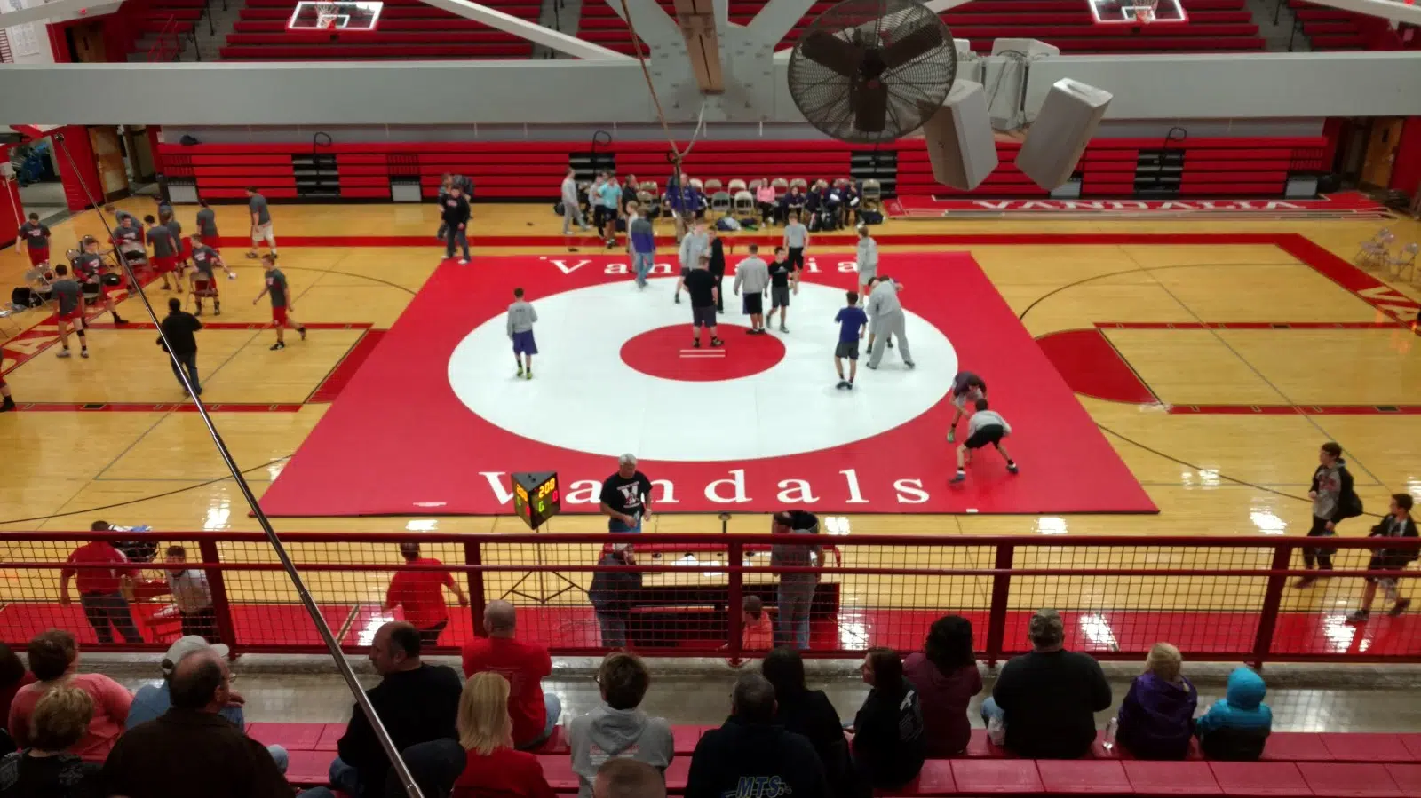 Vandals wrestlers with home quad today 