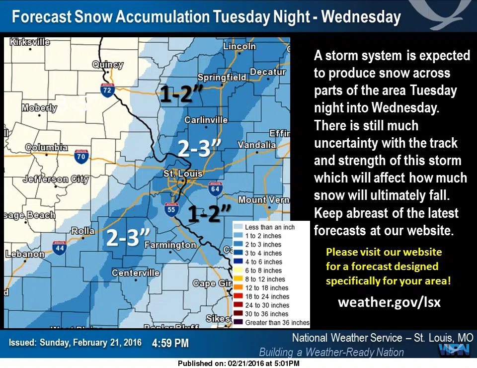 Snow event looks to be on the way for Wednesday 