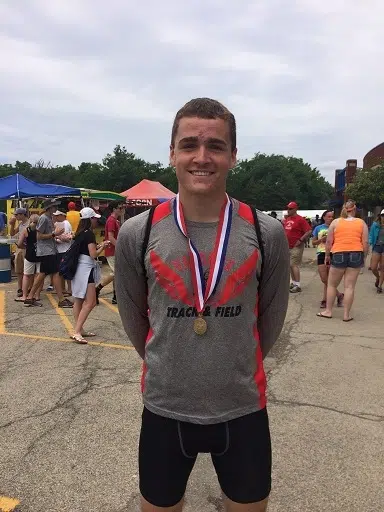 Vandals Ethan Meyer is Class 1A State Champ in Triple Jump 