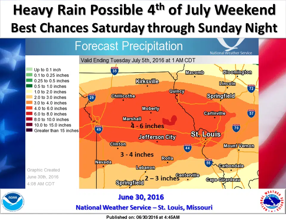 Heavy Rainfall possible---3 to 4 inches looks possible for our area 