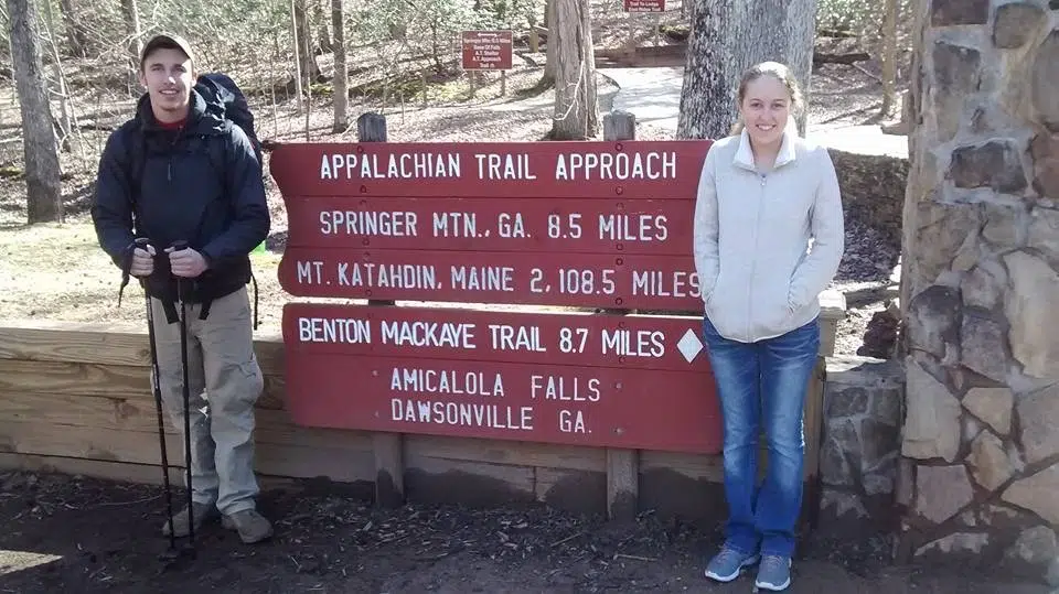 Cody Campbell hiking the Appalachian Trail 