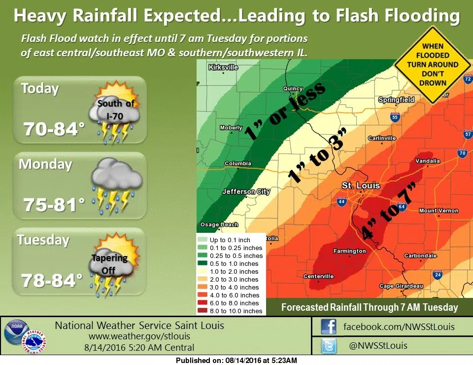 Latest Maps increase predicted rainfall for area 