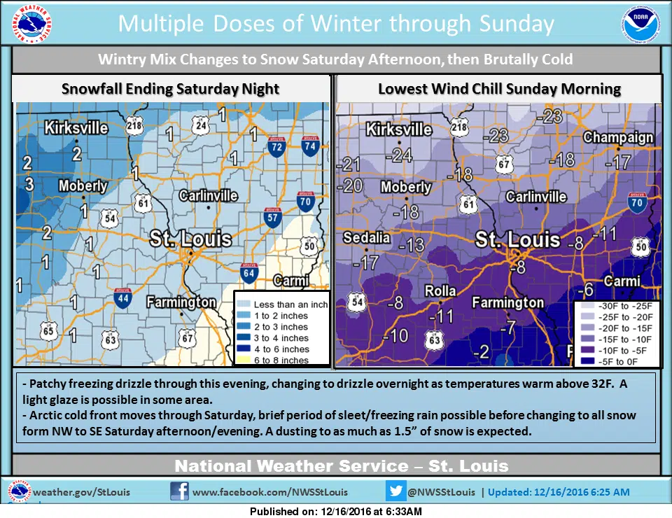 Winter Weather Advisory until midnight Saturday night 