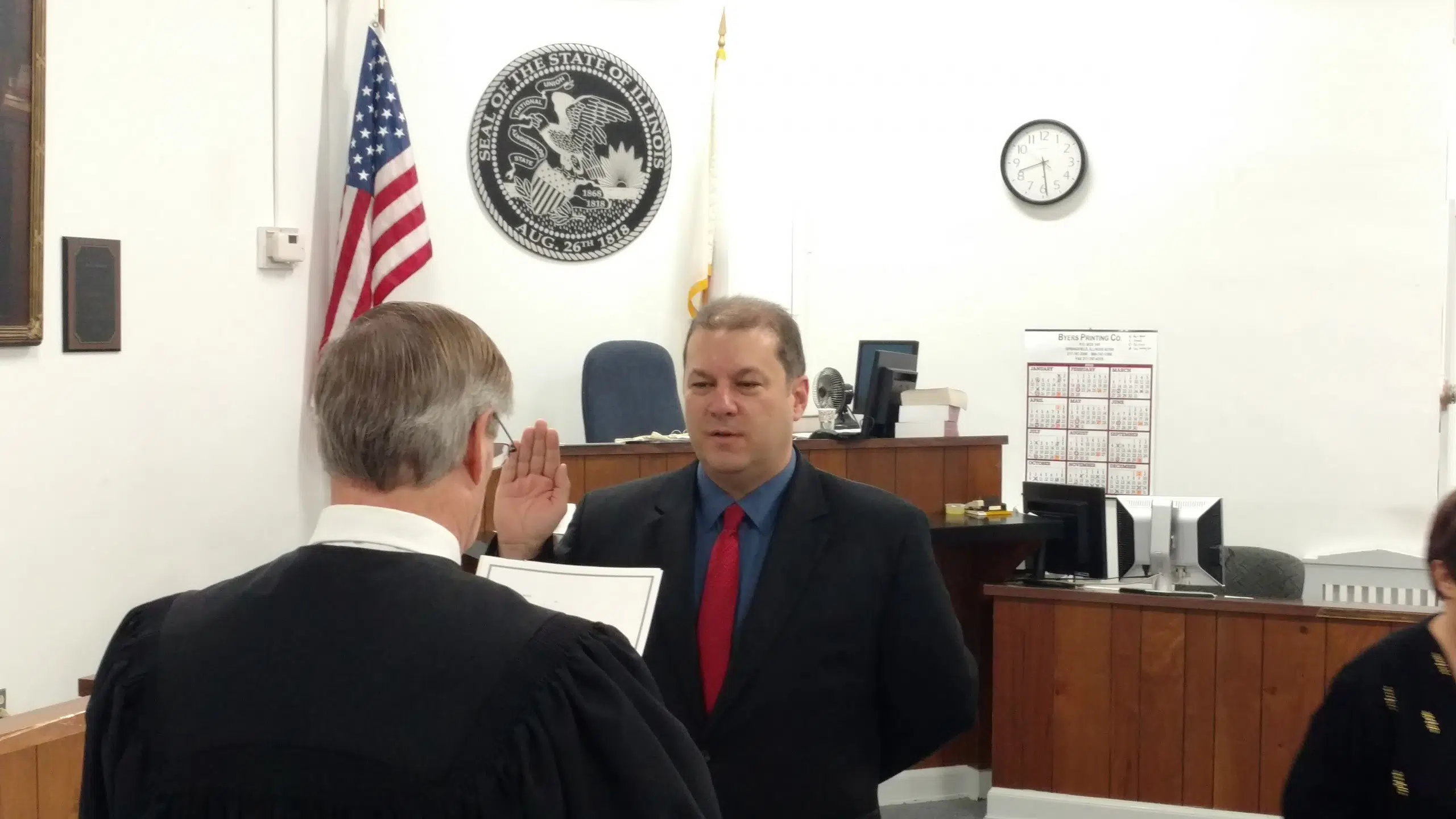 Joshua Morrison takes oath to serve 2nd term as Fayette County State's Attorney 