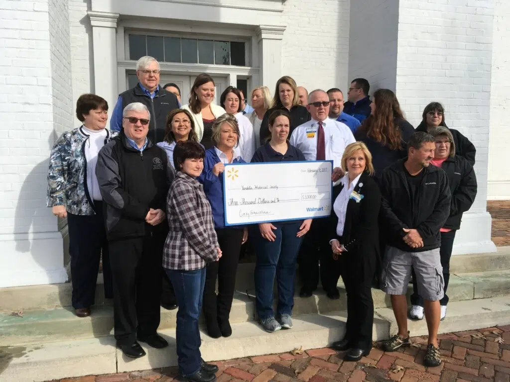 Vandalia Historical Society gets $3,000 donation from Wal-Mart 
