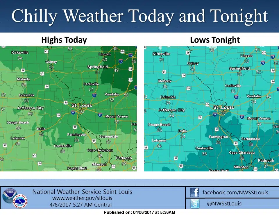 Chilly and Windy today, maybe some overnight Frost 