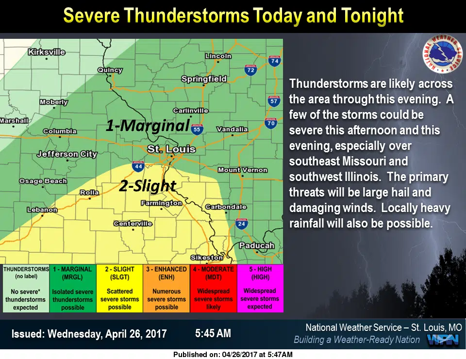 Strong to Severe Storms, Heavy Rain Possible for this Afternoon & Tonight 