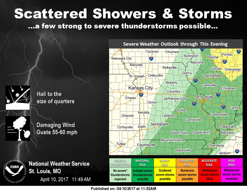 Severe storms still possible this evening 