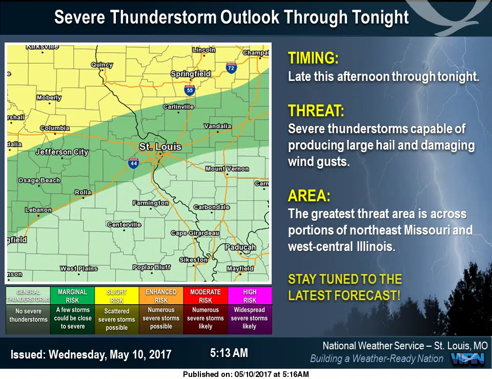 Showers & Storms for today and tonight---possibility of strong to severe storms 