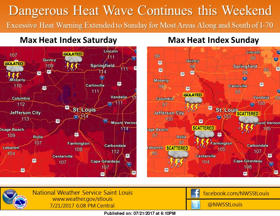 Excessive Heat and Humidity continues today 