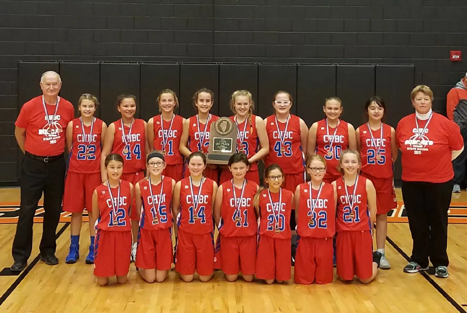 CHBC 7th grade girls basketball team takes 3rd place in State Tournament 