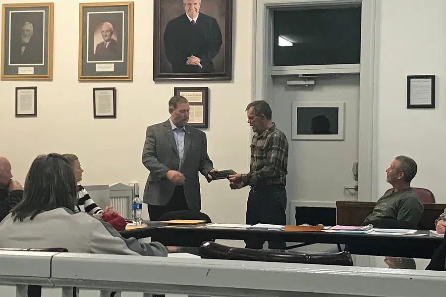 Fayette County Board Honors Bowen for Years of Service