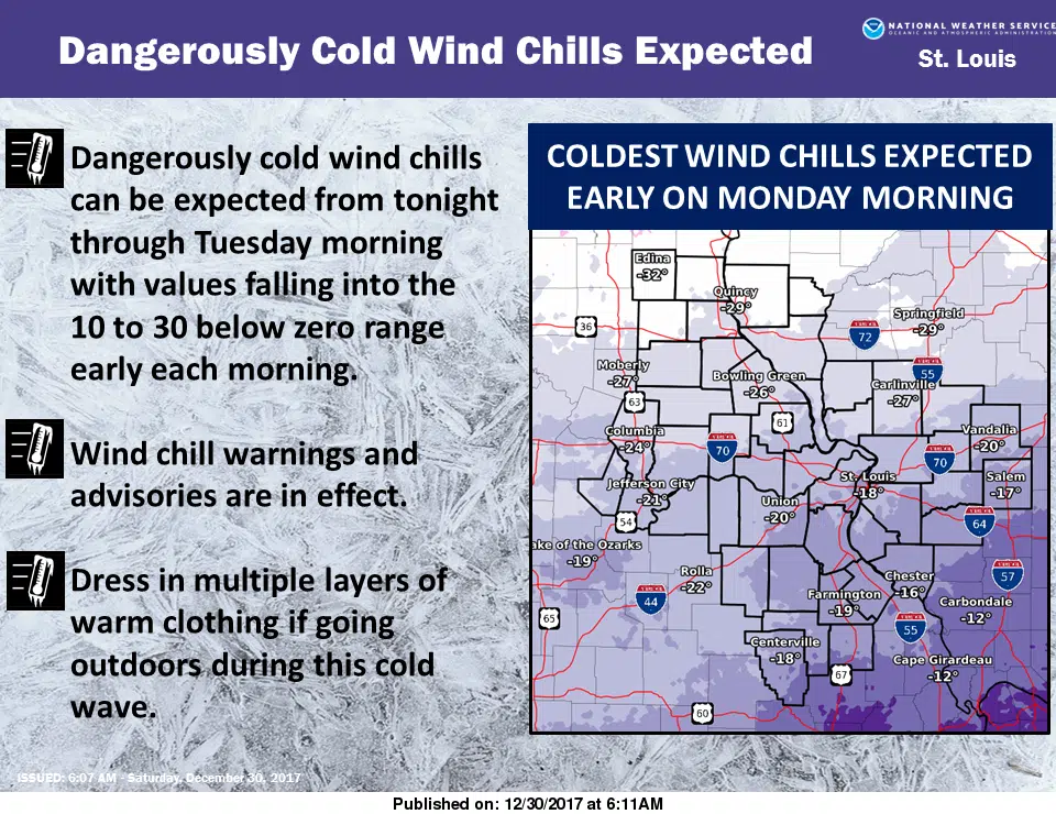 Dangerously cold conditions are in store for this holiday weekend 