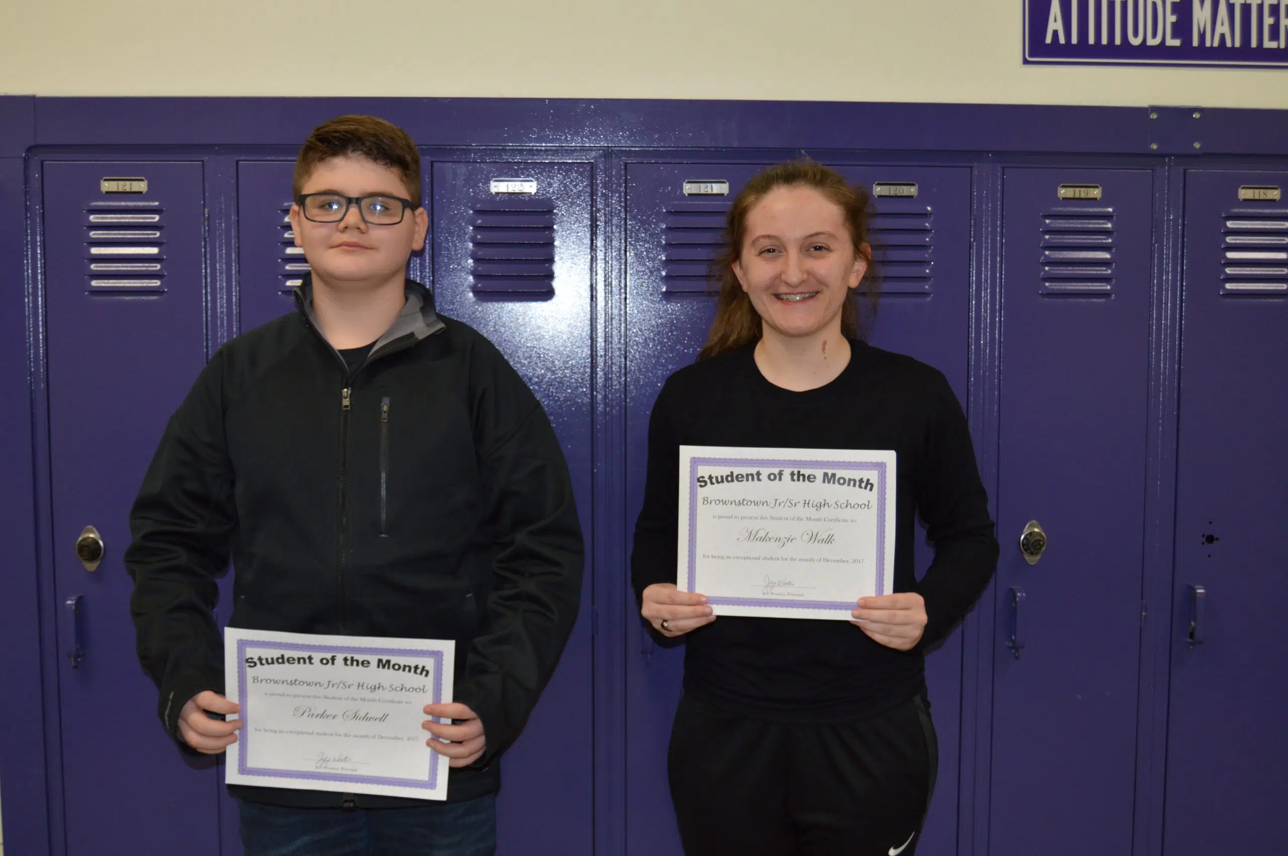 Brownstown HS Students of the Month For December 